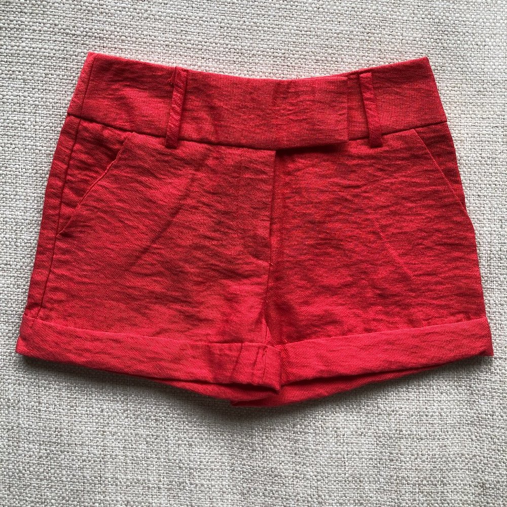 Aqua Textured Red Shorts